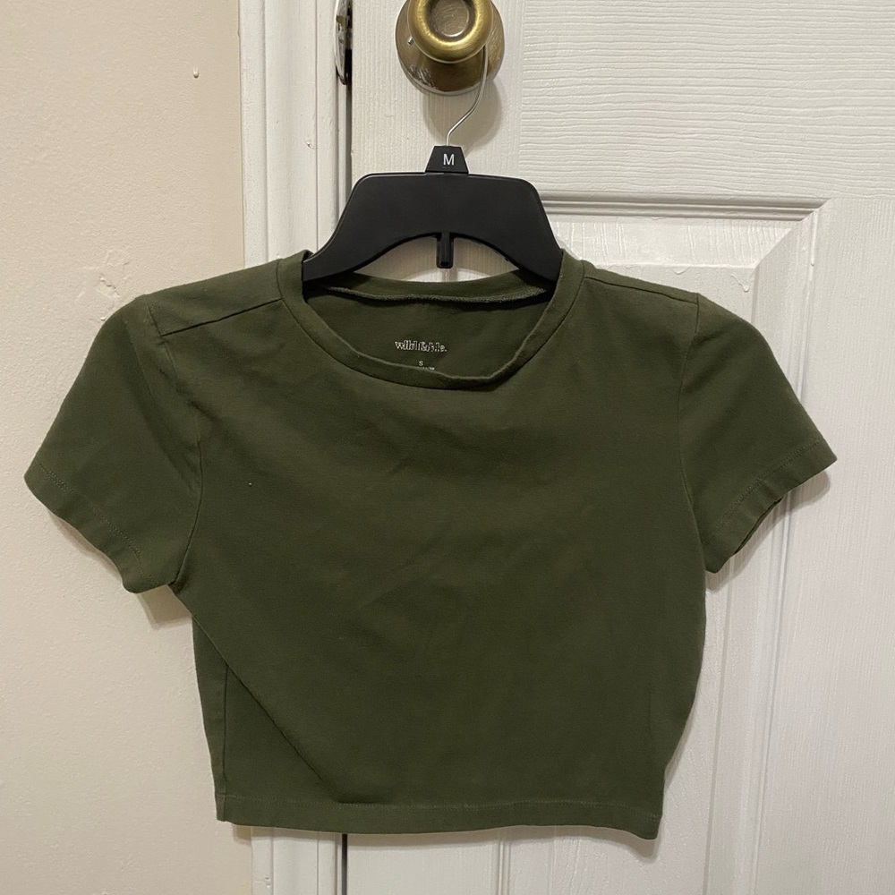 Wild Fable Forest Green Crop Top